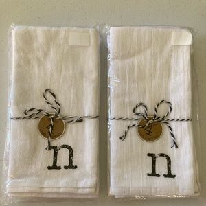 Mud Pie Initial “n” Cloth Napkins